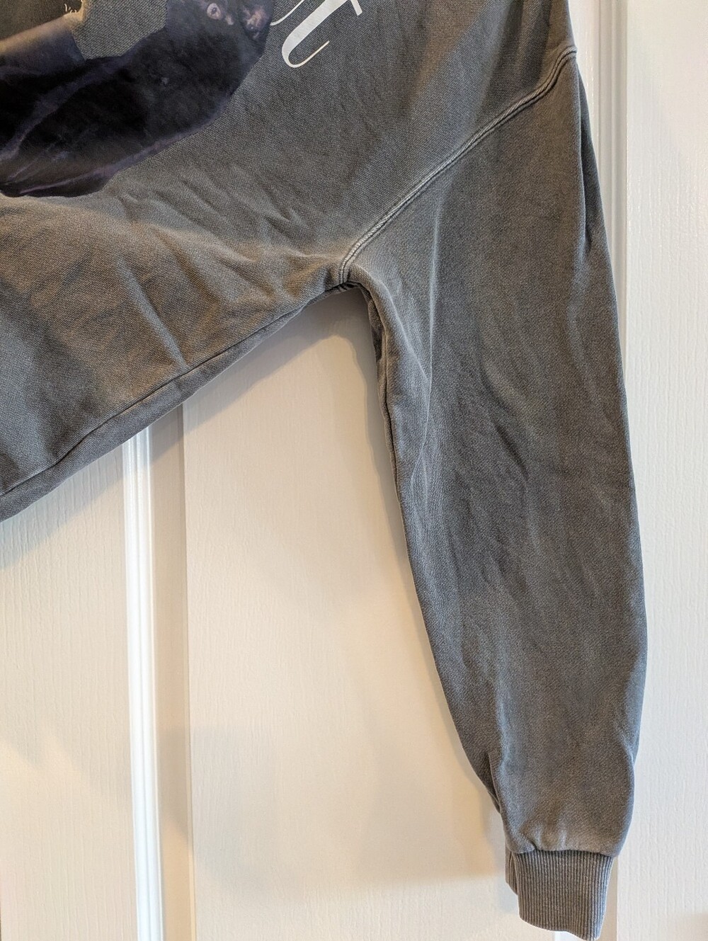 Fallet Cat Deuce Nero Sweatshirt Pigment Charcoal Gray Oversized Korean Size S - Picture 6 of 16